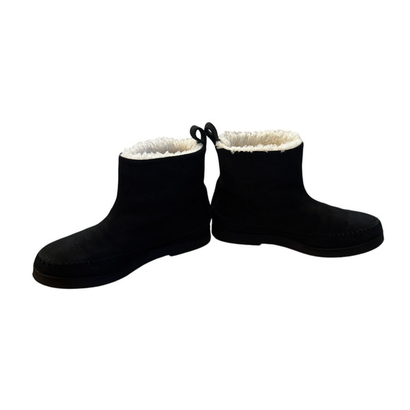 Jenni Kayne 6 Suede Moc Shearling Ankle Boots Slip On Booties Winter Black 36 - Picture 6 of 9